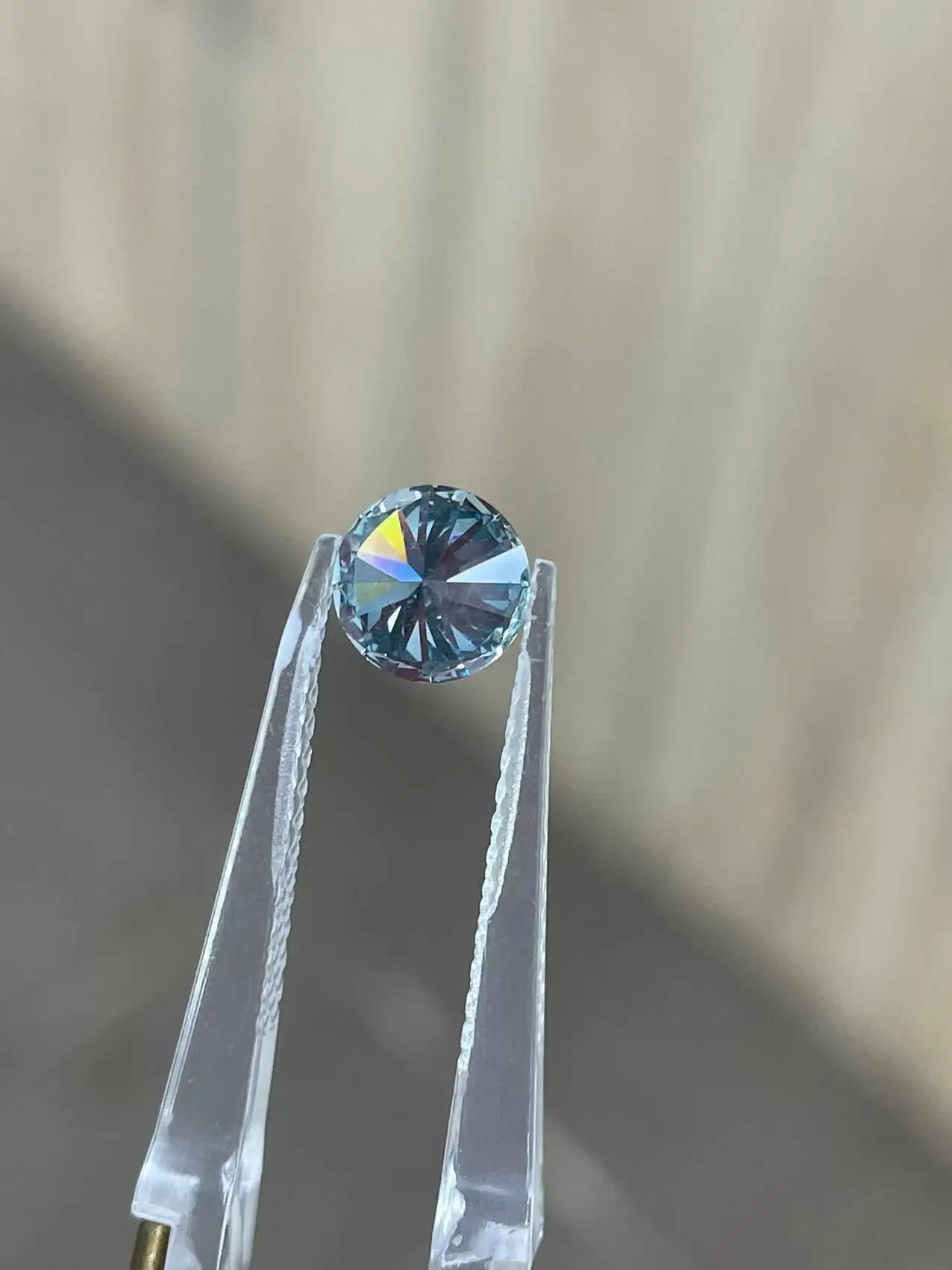 In Stock Customize Diamonds Jewelry VS Fancy Blue Round CVD HPHT Lab Grown Blue Colored Diamonds