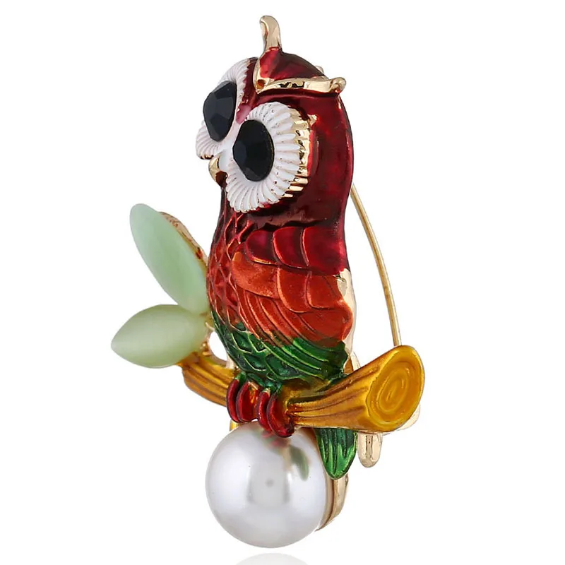 2019 Creative Style Chinese Style Festive Jewelry Alloy Owl Brooch