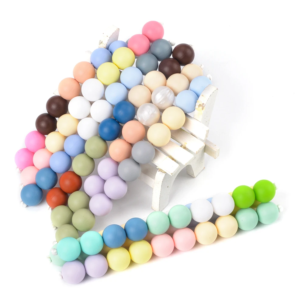 Low Moq Wholesale Baby Teething Custom Silicone Beads BPA Free Silicone Beads Keychain Rainbow Arch Silicone Beads for Pacifier
