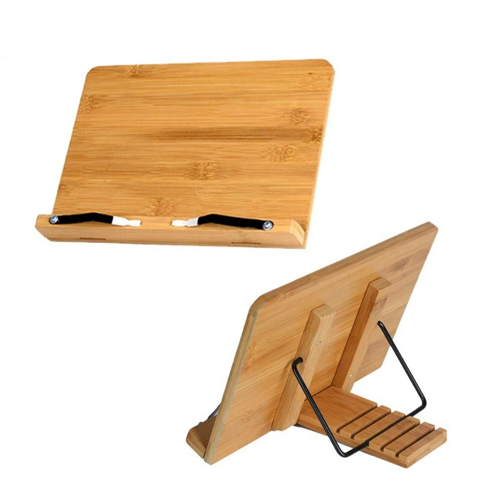 Бамбуковая Книга Держатель книжная подставка для учебников держатель для планшета или повара рецепт учебник кулинарная книга подставки