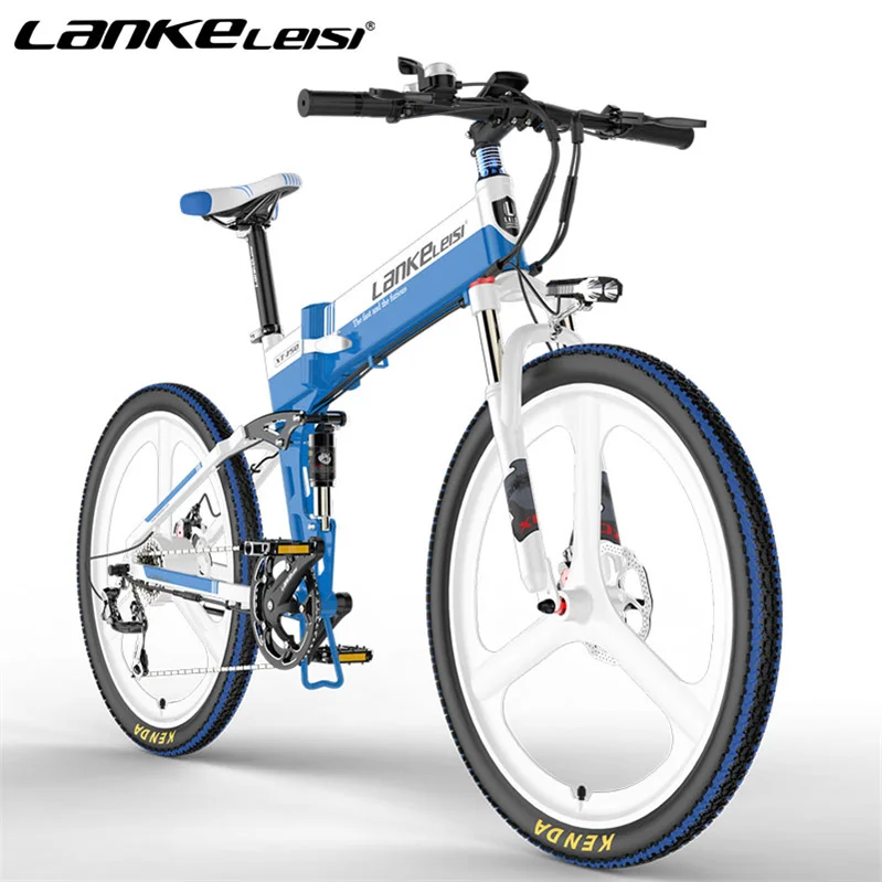 LANKELEISI XT750 500w electric bicycle aluminum alloy frame 48V 10.4ah lithium battery ebike 26 inch electric folding bike