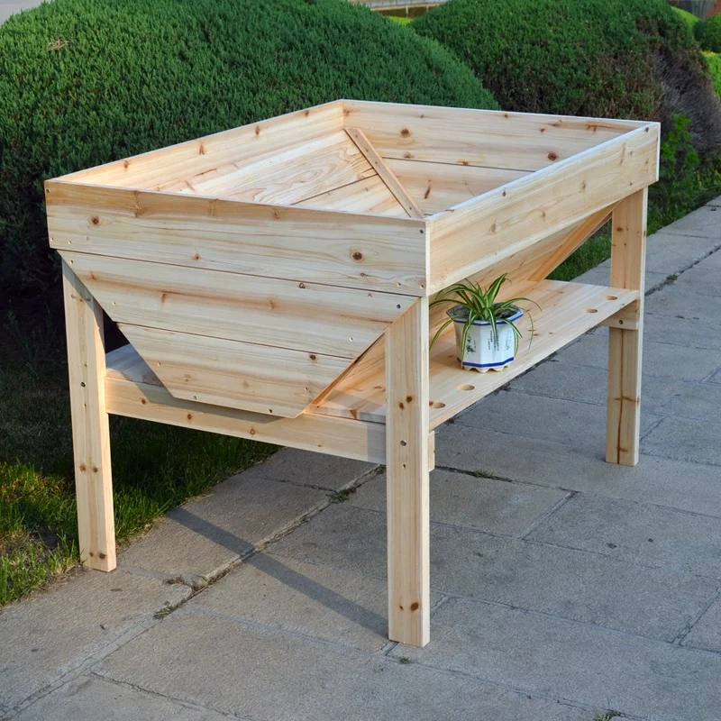 
Rustic Timber Wood Garden Raised Beds 