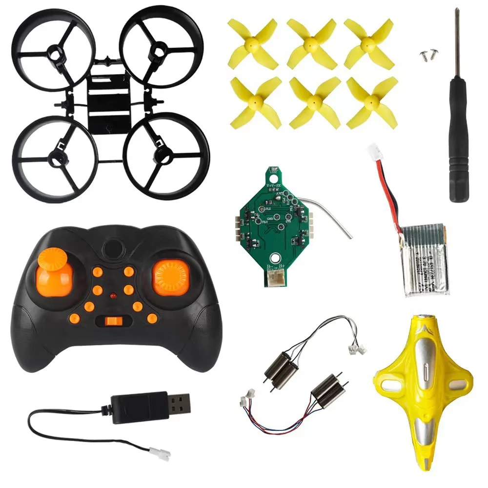Mini drone DIY  Drone Quadcopter aircraft Small portable remote control airplane for primary school children toys