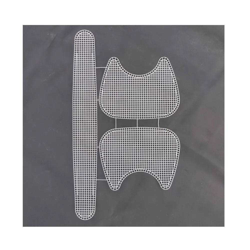 Wholesale Embroidery Diy Crafts Materials Hand Bag Purse Plastic  White Horseshoe Mesh Bag Canvas for Yarn Crafting Knit