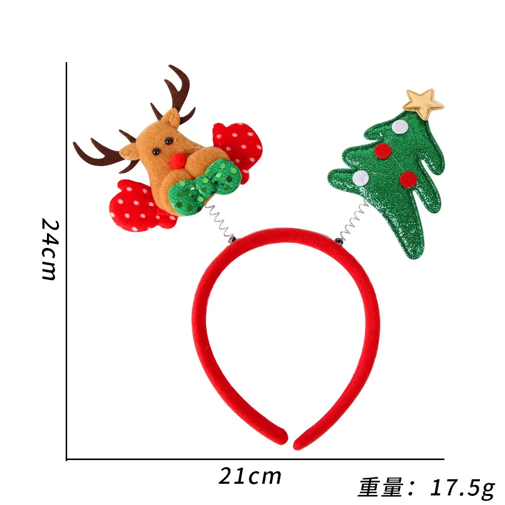 Christmas Decoration Headband Antler Pentagram Santa Claus Headband Kids Adult Christmas Party Hair Accessories