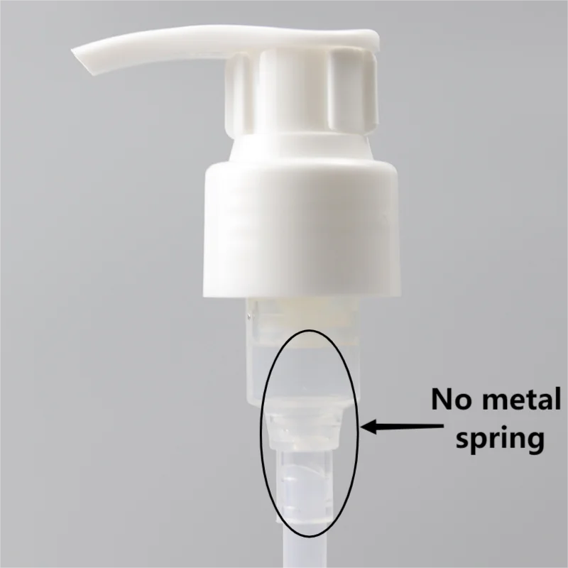 All PP 24 28 410 Shampoo Body Lotion Pump Bottle No Metal Spring Plastic Pump