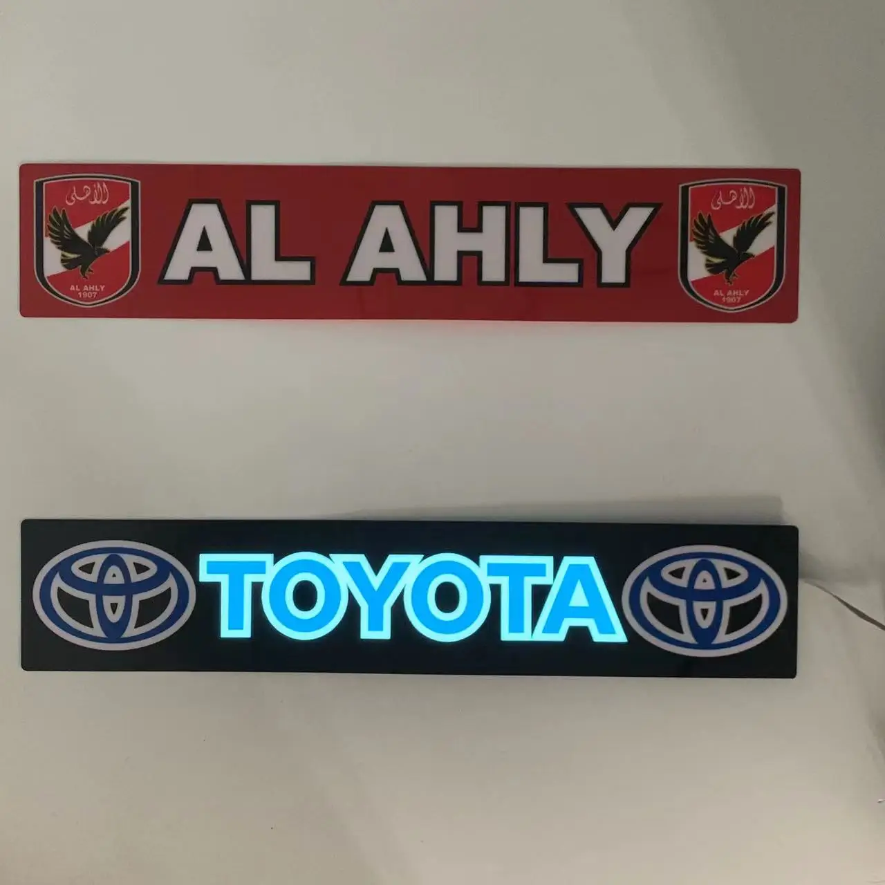 Hot selling customer logo flashing car sticker glowing car sign USB Charge toyo ta allion Window Stickers JDM Glow Panel