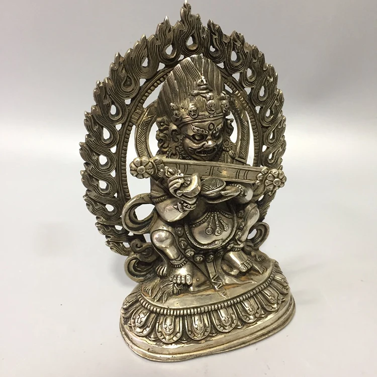 
Nepal Tibetan Tantra Buddhism Zambala Offering Huang God Of Wealth Sculpture Decorations 