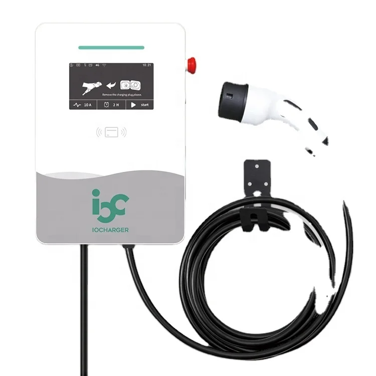 7KW AC EV зарядная станция с OCPP 1.6J поддержка 4G WiFi кабель Ethernet