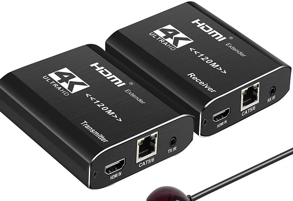 
Factory price 3D 1080P 4K 120M HDMI Extender Repeater by CAT5e and CAT6 Cable 