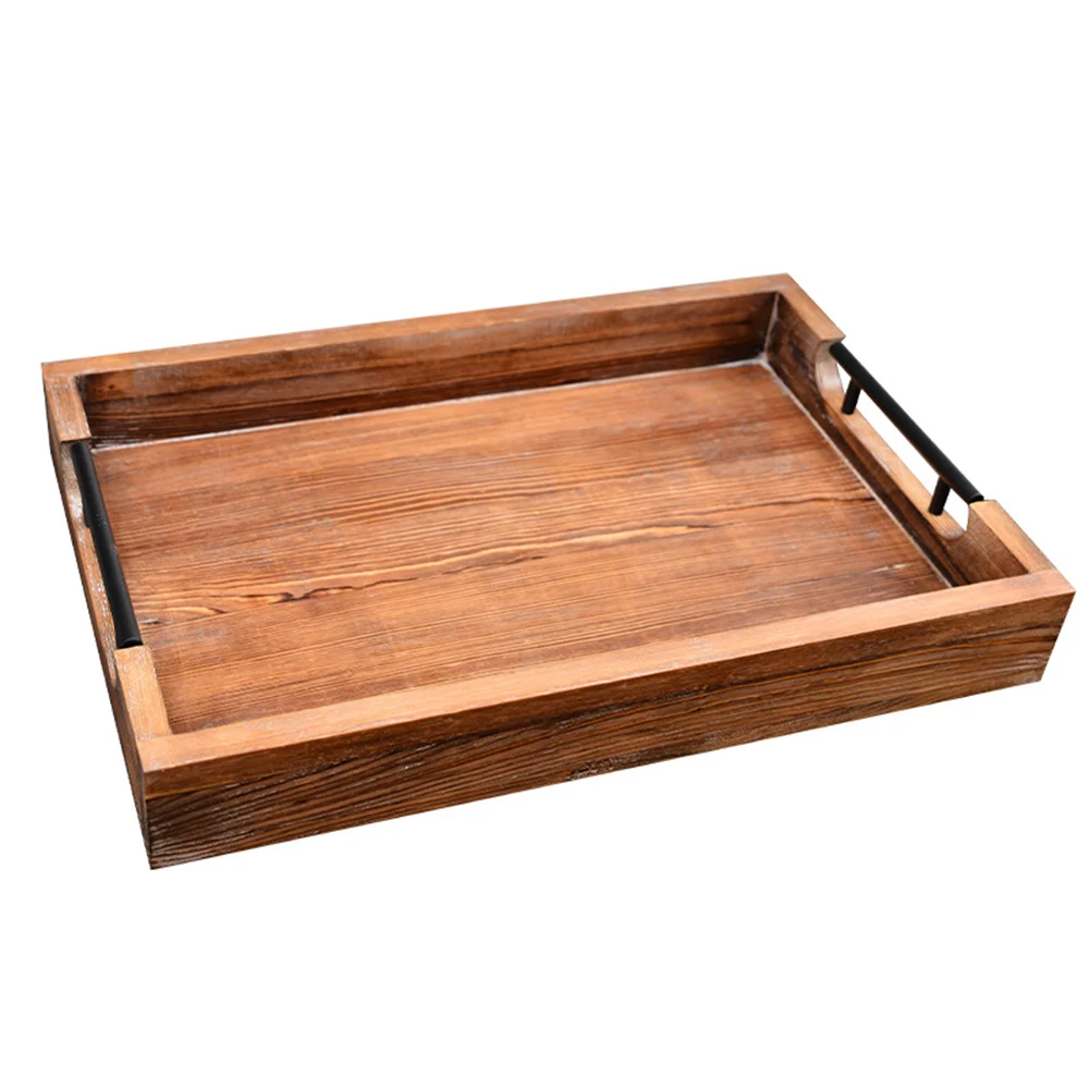 Cheap Pine Custom Color Rectangular Wood Box Living Room Book Cake Green Plant Wooden Tray