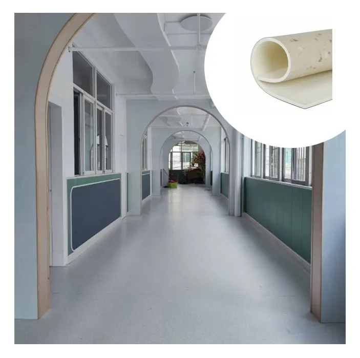 hot sale homogeneous transparent flooring adhesive homogeneous permeable pvc flooring for hospital and office