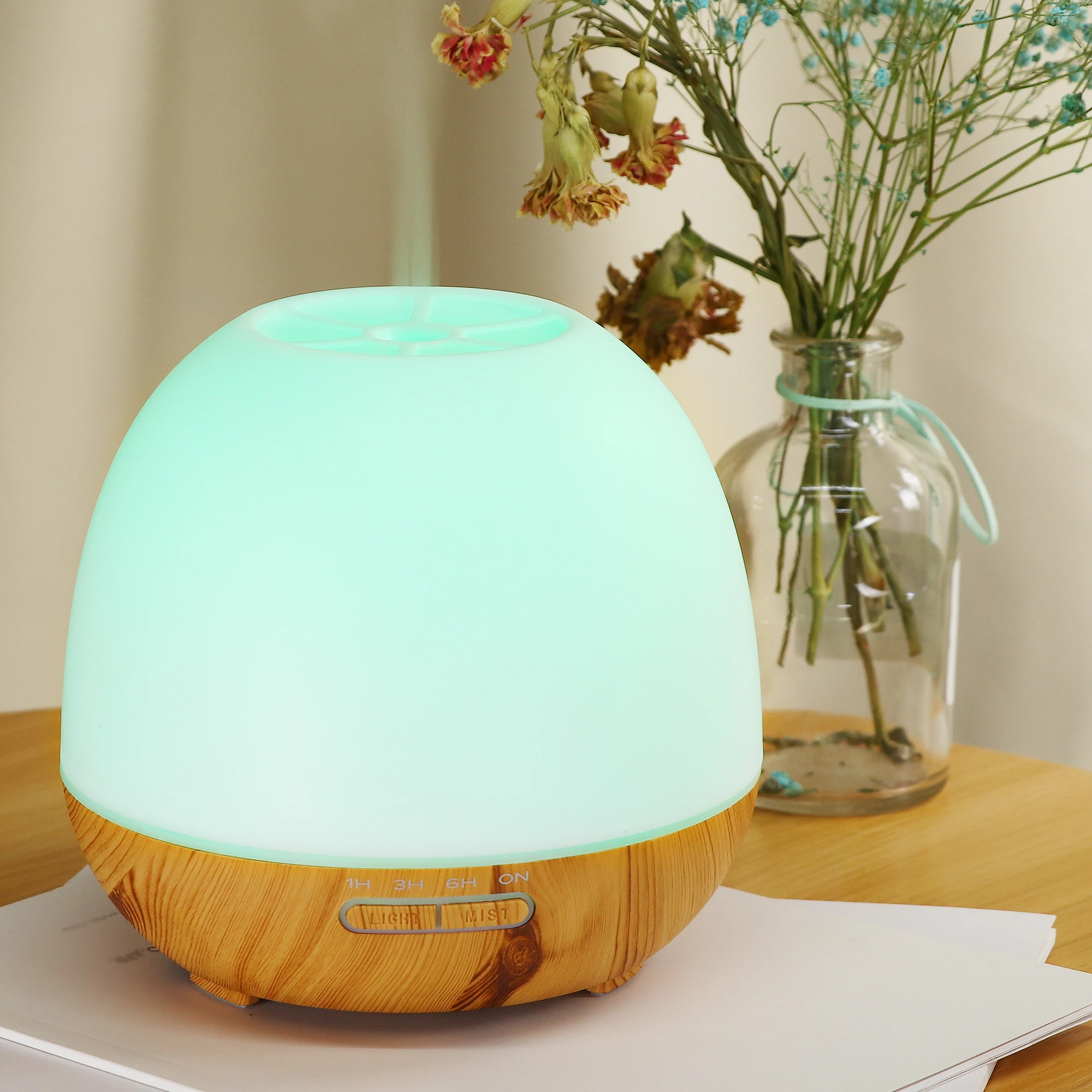 Customizable 400ML Aroma Diffuser  Air Humidifier Household Commercial use Essential Oil Desktop LED Light