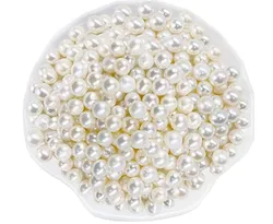 HMOIS Factory Wholesale Price Natural Cultured White Round Pearl Beads