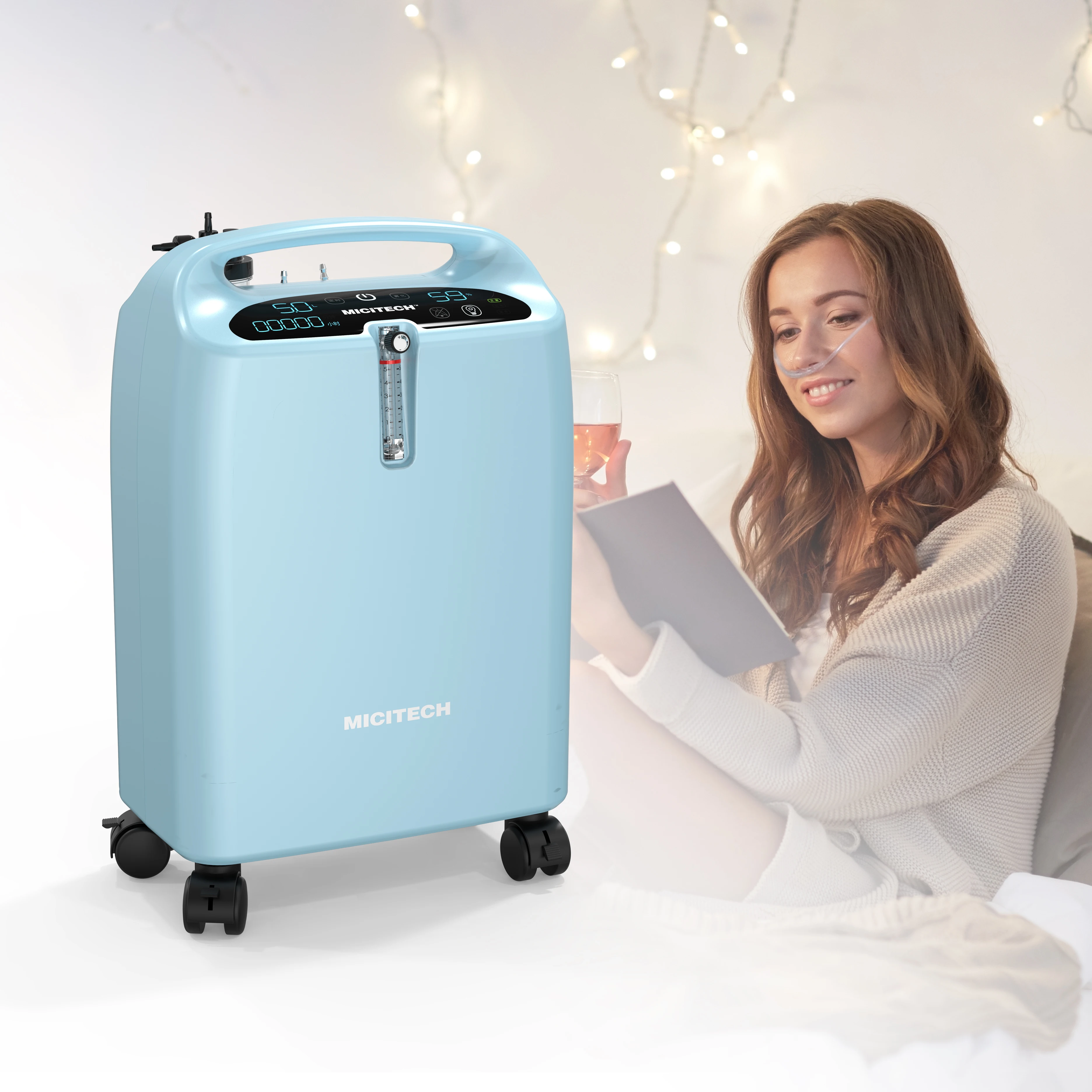 MICiTECH CE 510k certificated super silent physical therapy equipment nebulizer medical oxygen home oxygen concentrator