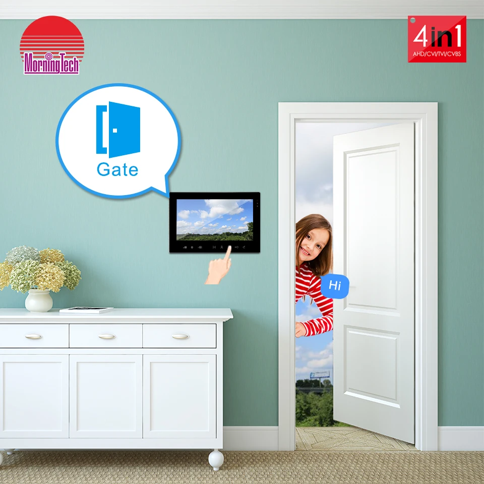 commax video door phone 7inch color AHD door bell with cmos 1.3MP camera