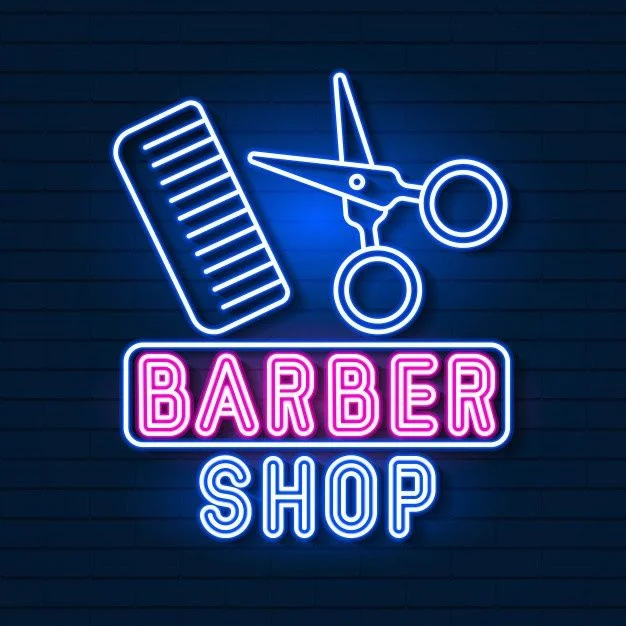Barber Shop Neon Sign Custom Business Logo and Custom Text LED Neon Sign Free Design For Shop Decoration Acrylic Led Sign