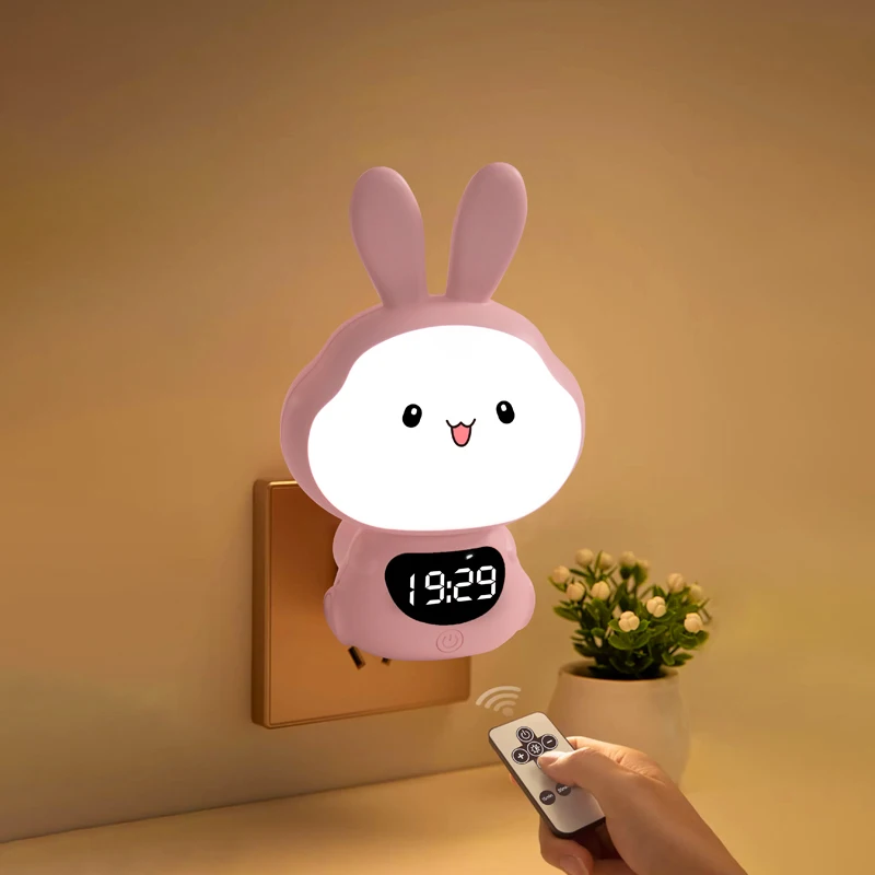 Warm White Touch Led Romantic Wall Plug-in Clock For Bedroom Sunshine Sunrise Alarm Clock Sleep Train Trainer
