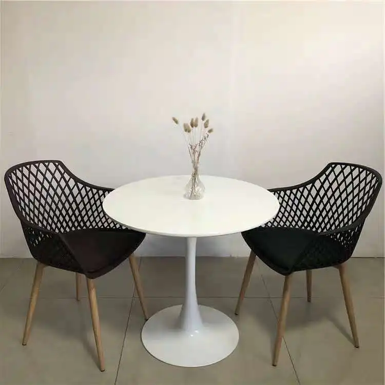 China  high quality wooden stackable plastic chair with armrest dining chair plastic cafe chair