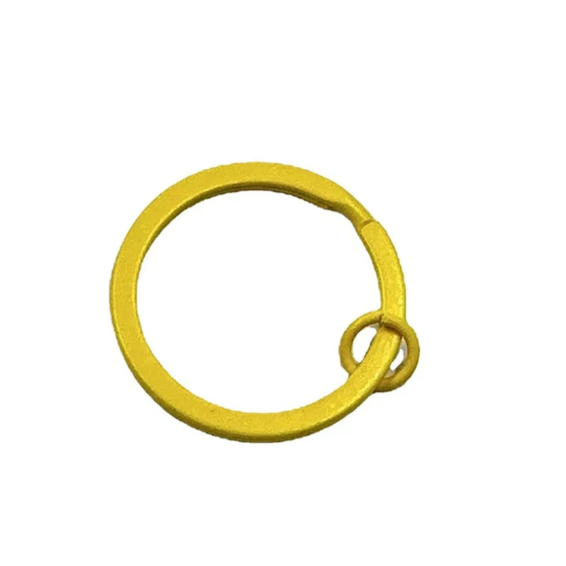 30mm Metal DIY Key Chain Accessory Silver Gold Bronze Round Split Key Ring With Twist Link Chain Keychain Rings With Link Chain