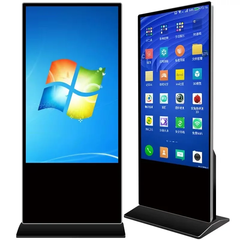 55 дюймов Android Digital Signage LCD 4k ИК сенсорный экран информационный рекламный медиаплеер напольный монитор