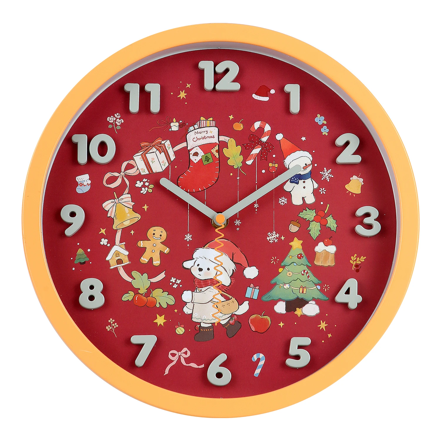 Home Decoration Simple Round Design Pulp Molded Paper Wall Clocks