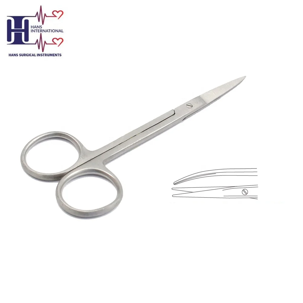 Delicate Gum Scissor curved Microsurgery Instruments