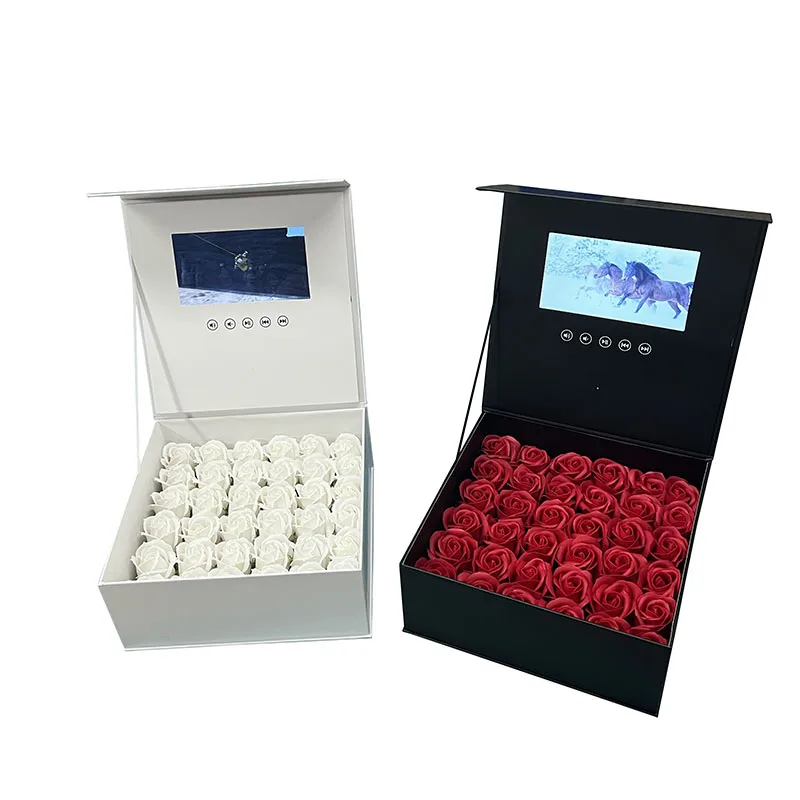 advertising Presentation Digital Greeting Lcd Display Gift IPS Screen 7 Inch black Video Card Box