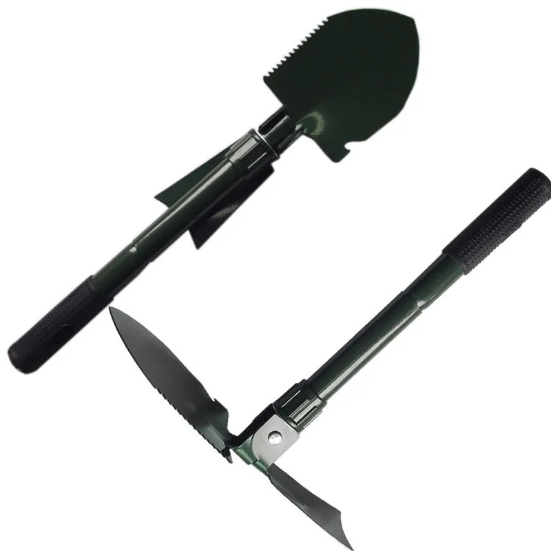 SP27660 Camping Gardening Multitool Metal Foldable Shovel with Hand Spade Pickaxe