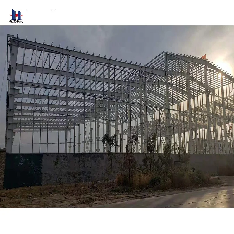 prefab large span steel structure frame Warehouse building