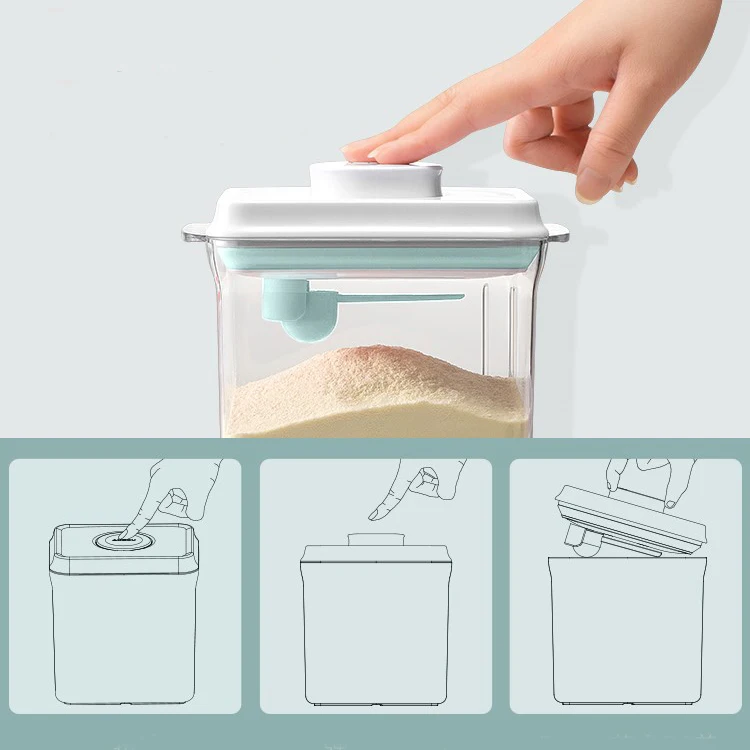 Ankou Food-grade Plastic Airtight Container With Lid Cereals Kitchen Refrigerator Storage Infant Milk Powder Containers