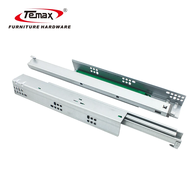 Temax Furniture Hardware 3-Fold Soft Closing Drawer Concealed Slide with 2D Handle BF3308K