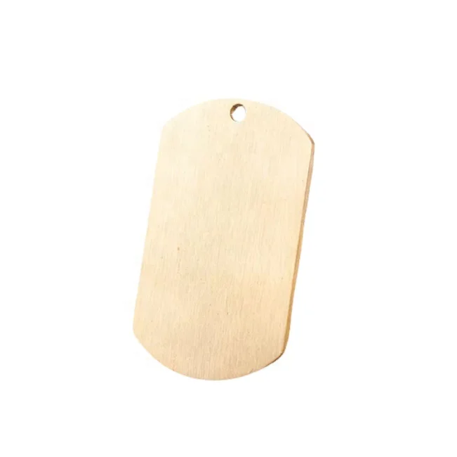 2mm Thickness Standard Blank Metal Brass ID dog tag Pedant metalcrafts for Decoration