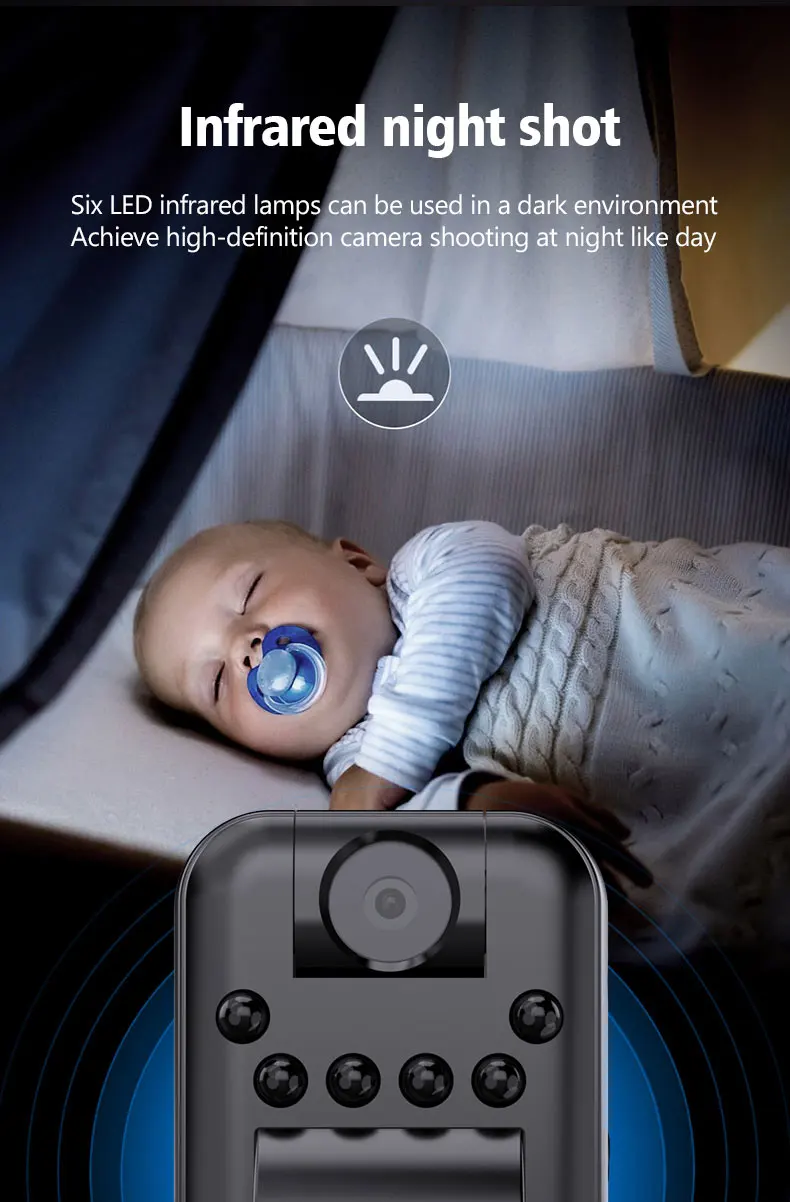 Portable HD 1080P Infrared Night Vision Miniature Camcorder Mini Camera Small Digital Video Recorder Body Cam