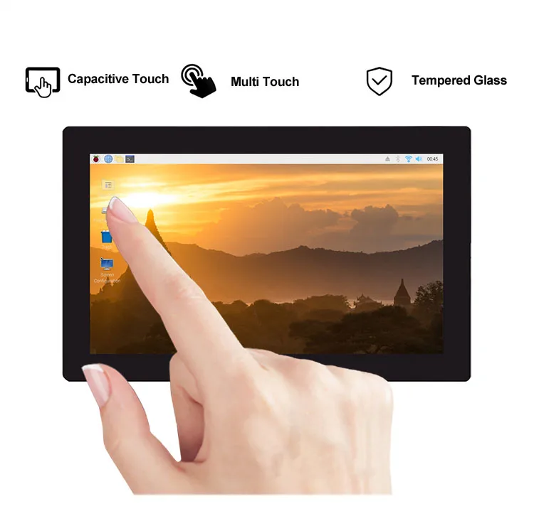 7 Inch IPS TFT stand HDMIUSB Capacitive Touch Screen LCD Display for raspberry pi 4/3B