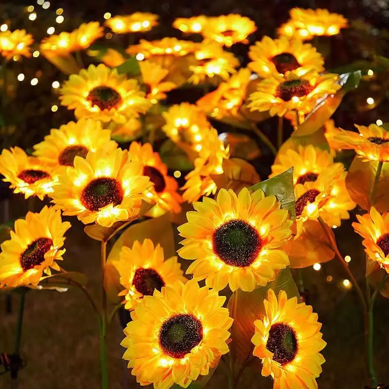 Sunflower Solar Light Outdoor Decoration Simulation Plug-in Light Garden Lawn Garden Light