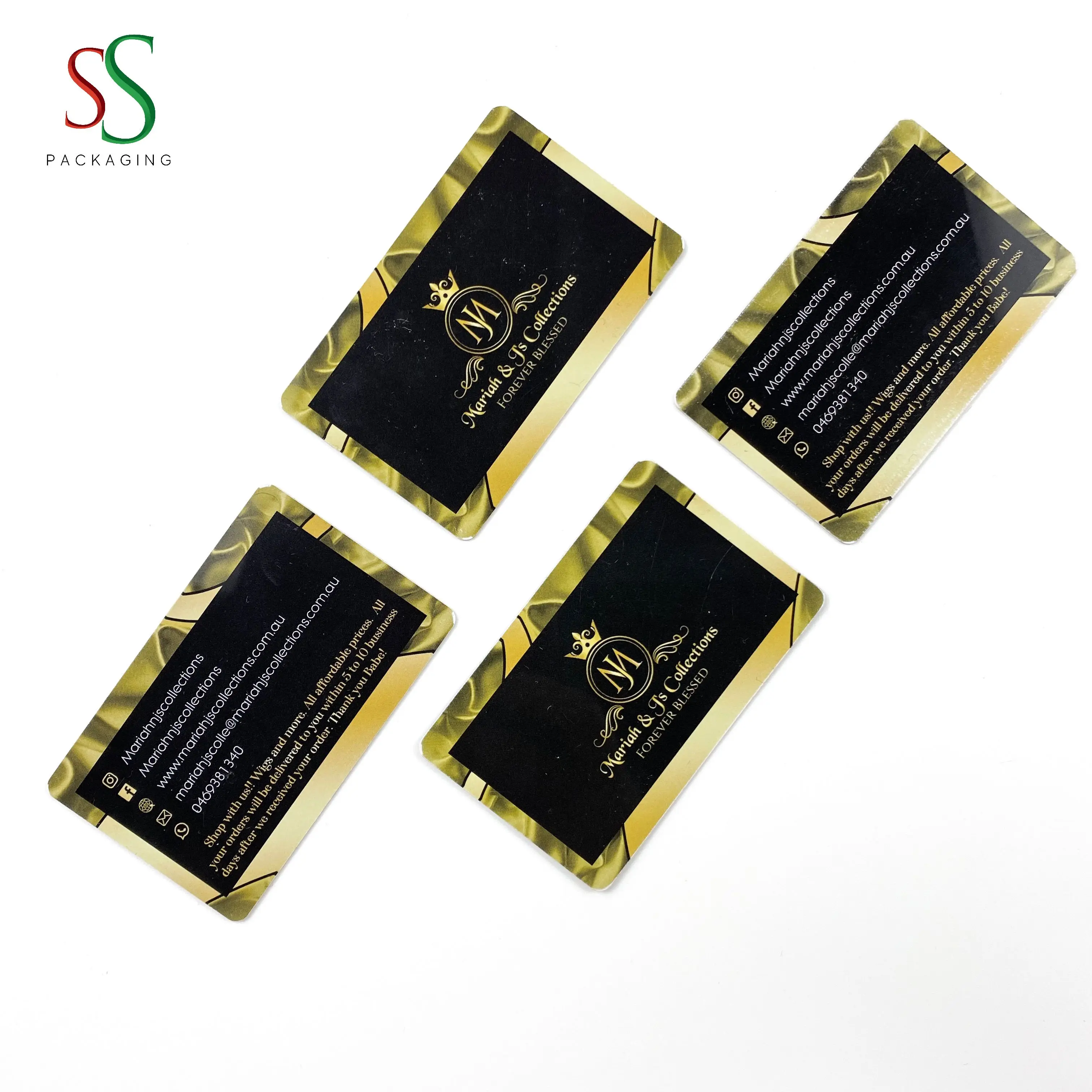 SS Hair Packaging Custom Business Card Credit Card Size Business Card