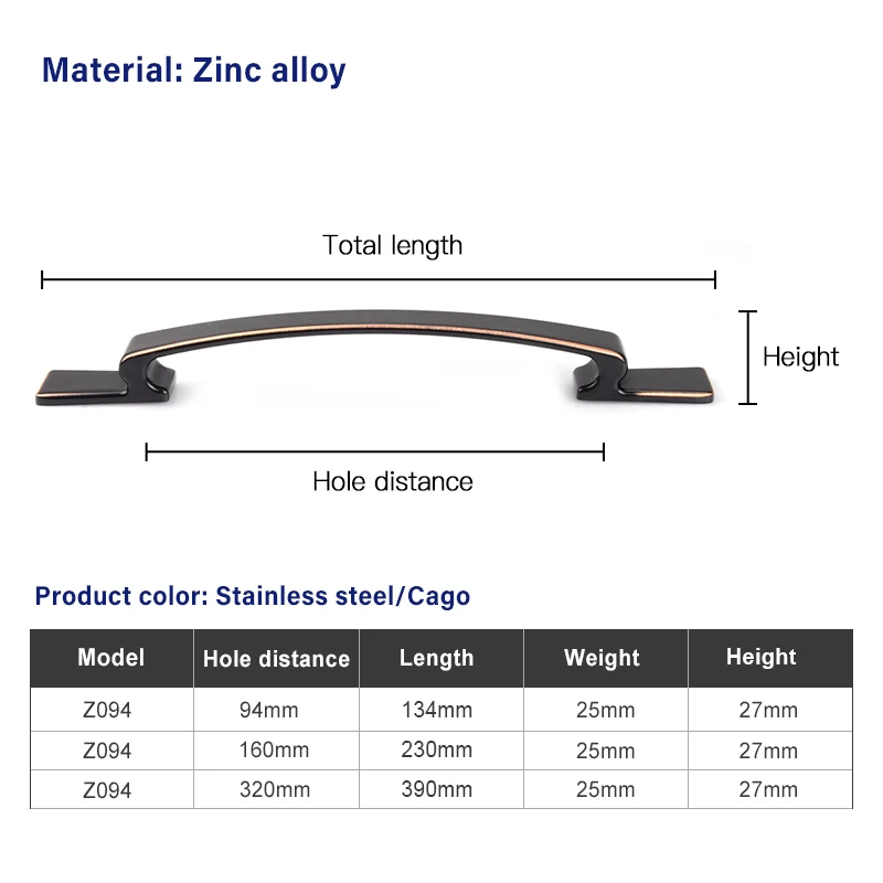 Wholesale customization 64mm european matte black wardrobes kitchen handles center oil rubbed bronze cabinet handle