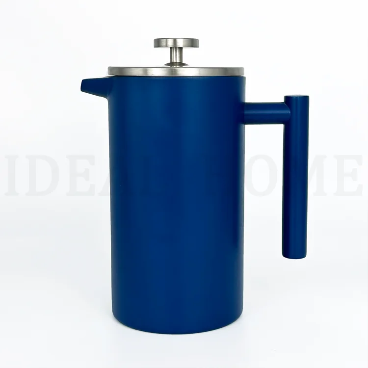 Hot sell color paint double wall stainless steel 350ml 800ml 1000ml 1500ml french press coffee maker