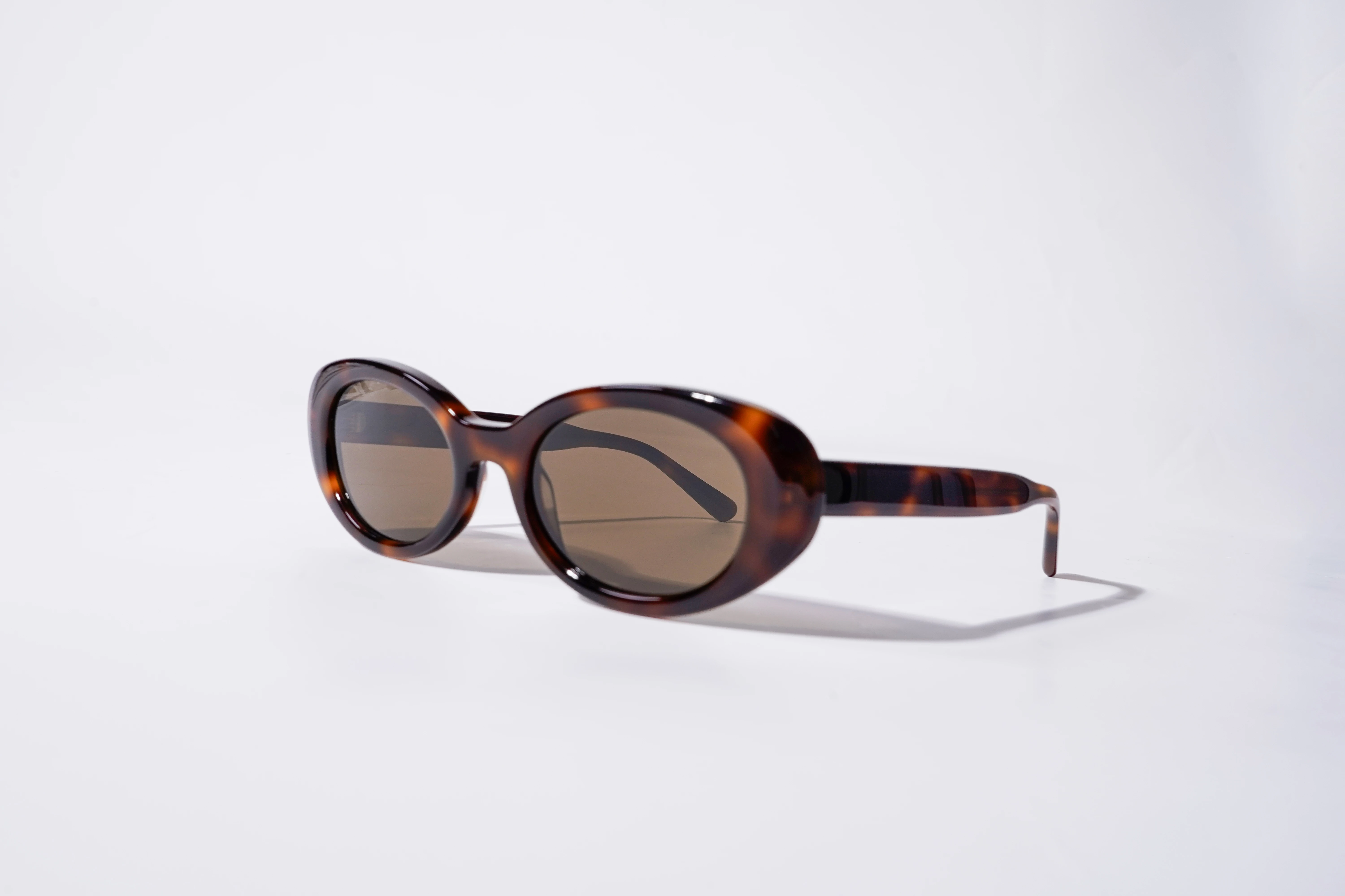 Tortoiseshell mazzucchelli oval sunglasses havana acetate elliptic cat eye Nylon lens Tortoise shell Sun Glasses elliptical