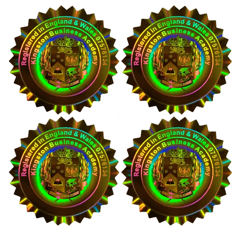 Custom 3d hologram with original laser holographic embossed label sticker