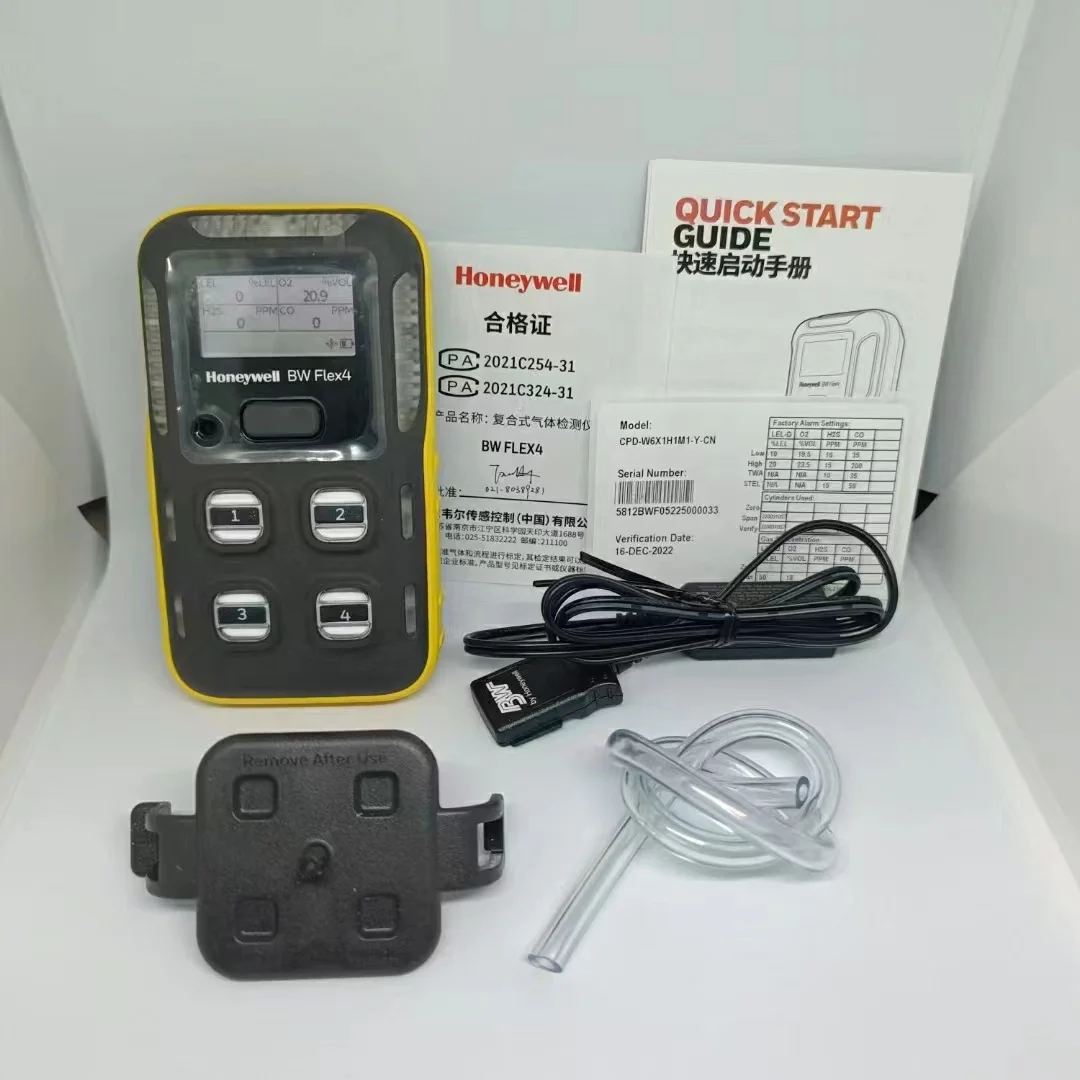 BW FLEX4 gas detector toxic combustible gas monitor CO SO2 H2S O2 honeywell 4 in 1gas detector portable wireless gas detector