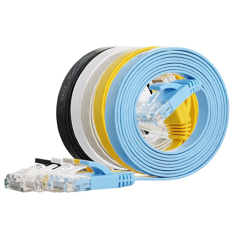 Factory OEM 32awg 2m 3m 5m 7m 10m cat6 patch cord network cable  flat cat6 ethernet cable  UTP Lan patch cord rj45 cable