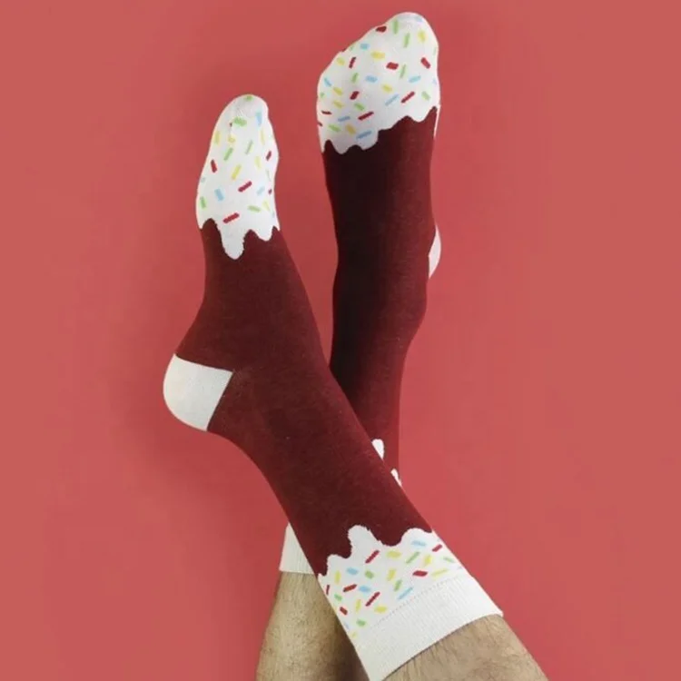 Funny Popsicle men women casual chocolate strawberry fancy socks