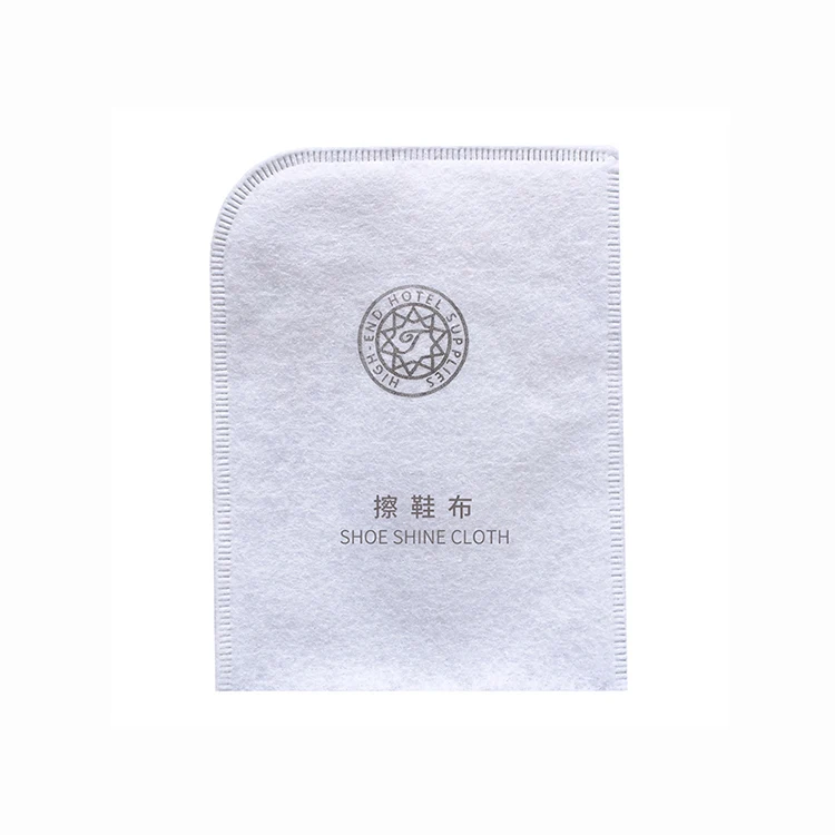 UG Disposable Wholesale Hotel Supplies Custom Shoe Shine Cloth White Hotel Shoe Mitt