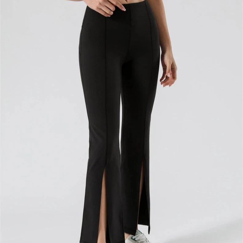 
Luluyun Leg open Wide Leg Pants For Women Casual Elastic High Waist New Fashion Loose Long Pants 