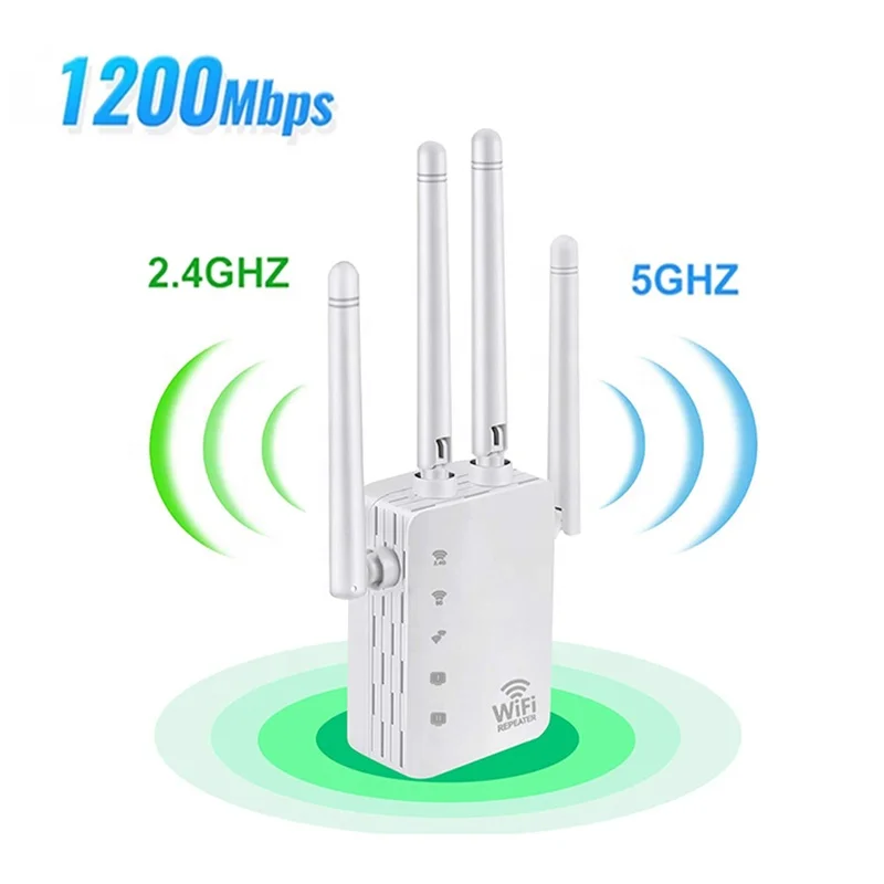 Long Range wifi repeater dual band 802.11ac wifi extender 1200mbps wifi booster