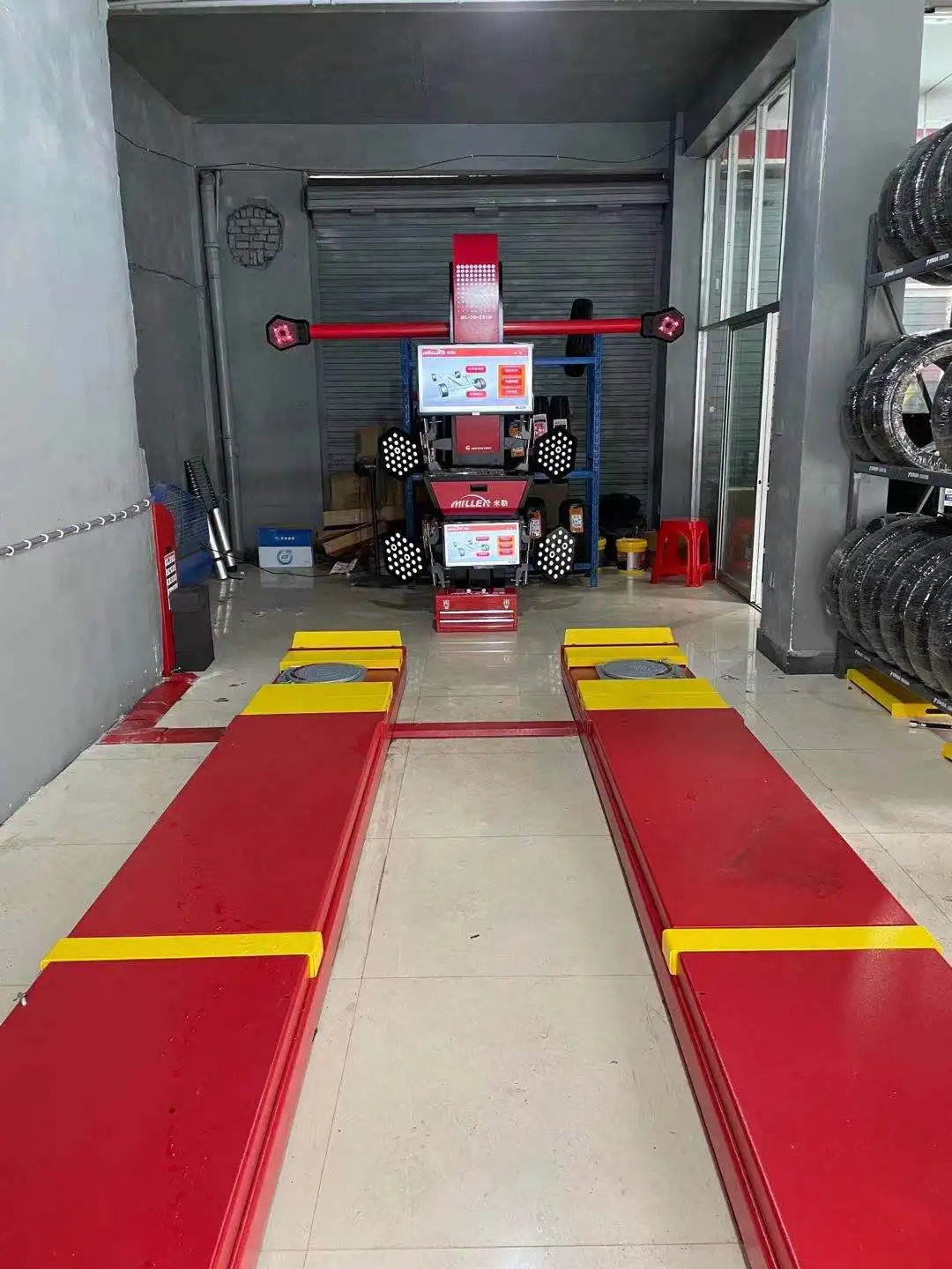 Innovative Miller 3D Wheel Alignment Solutions Computerized With Two Monitors