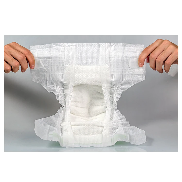 Private label Breathable Soft Dry infant diaper Non woven Surface Disposable Diapers baby with Elastic Waistband Free Sample
