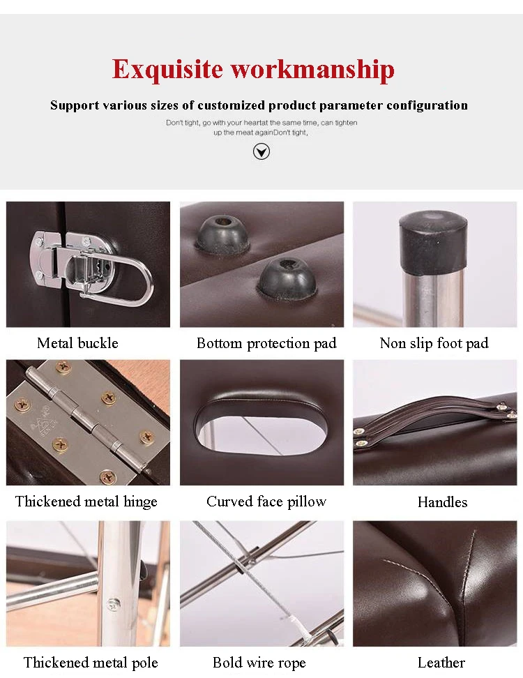 World Best Selling Portable Folding Massage Bed PU Material Beauty Salon Spa Bed Facial Salon Bed Relax Whole Body Jade Massage